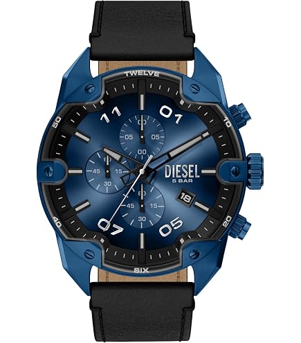 Amazon.com: Diesel All-Gender 34mm Croco Digi Stainless Steel